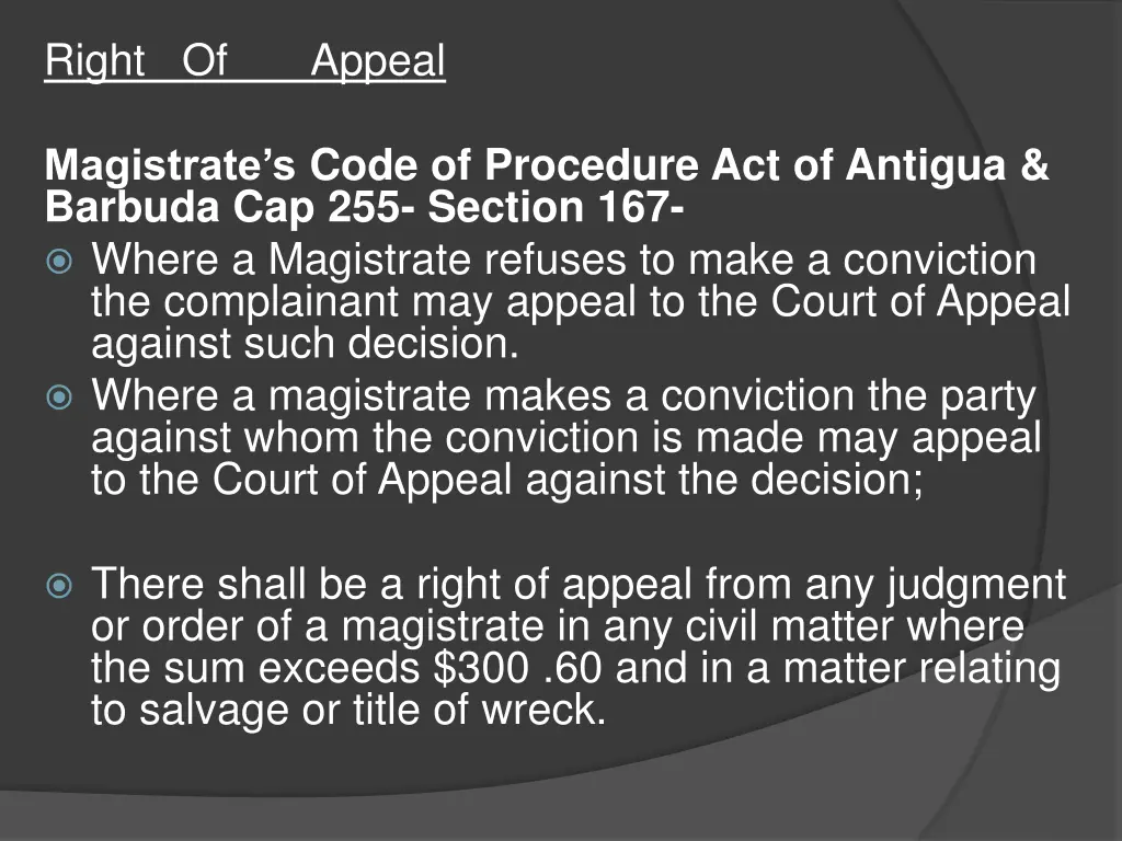 right of appeal