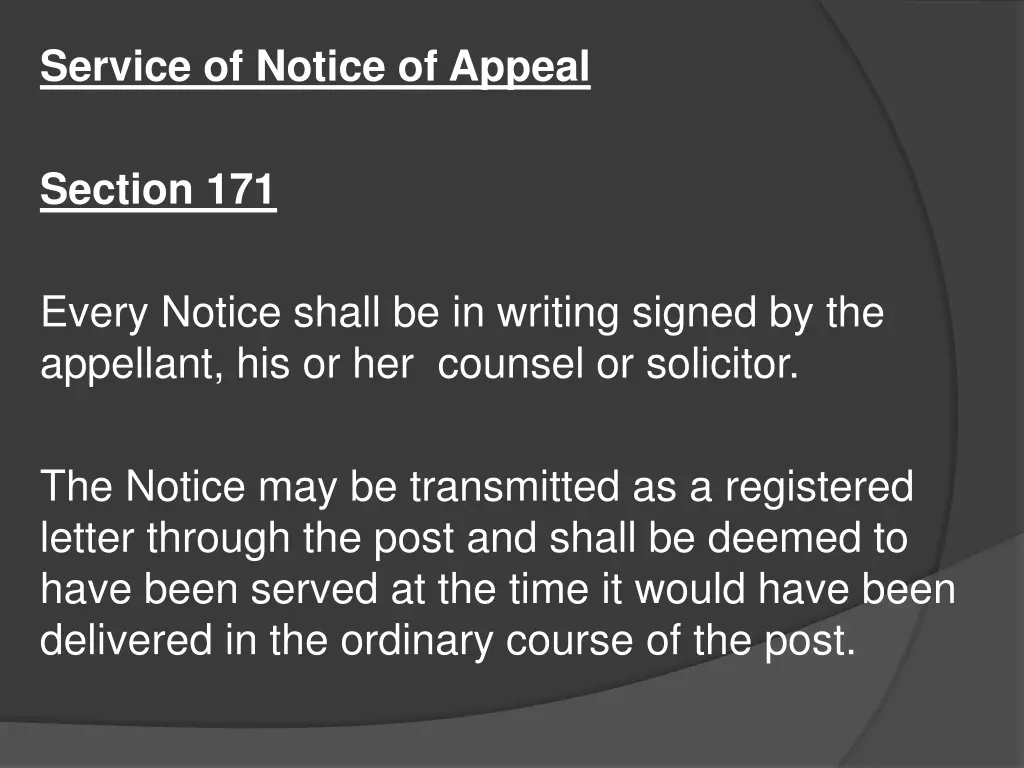 service of notice of appeal