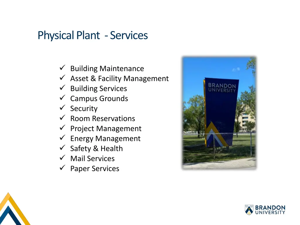 physical plant services