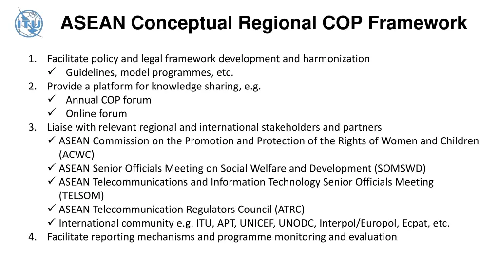 asean conceptual regional cop framework