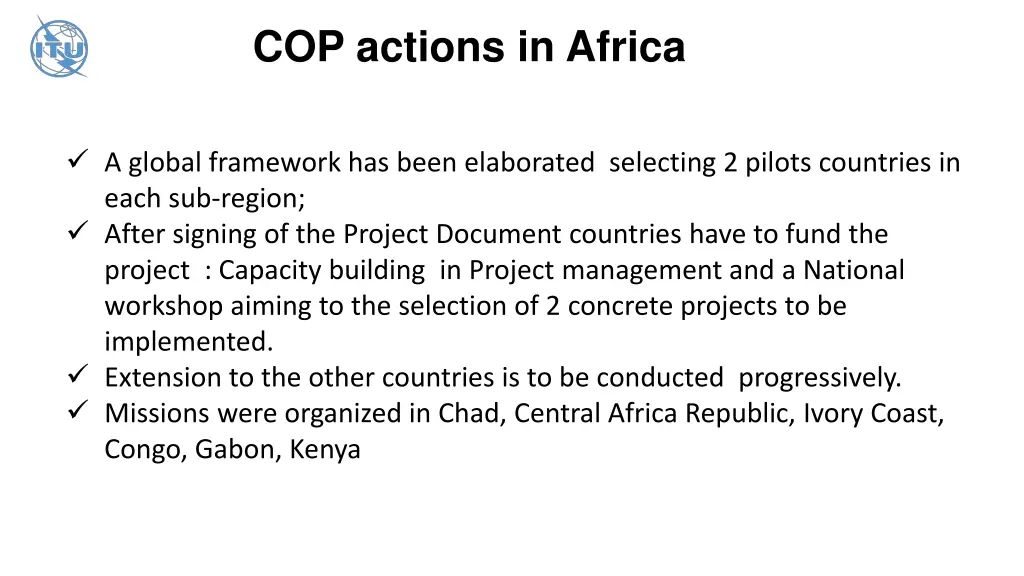 cop actions in africa