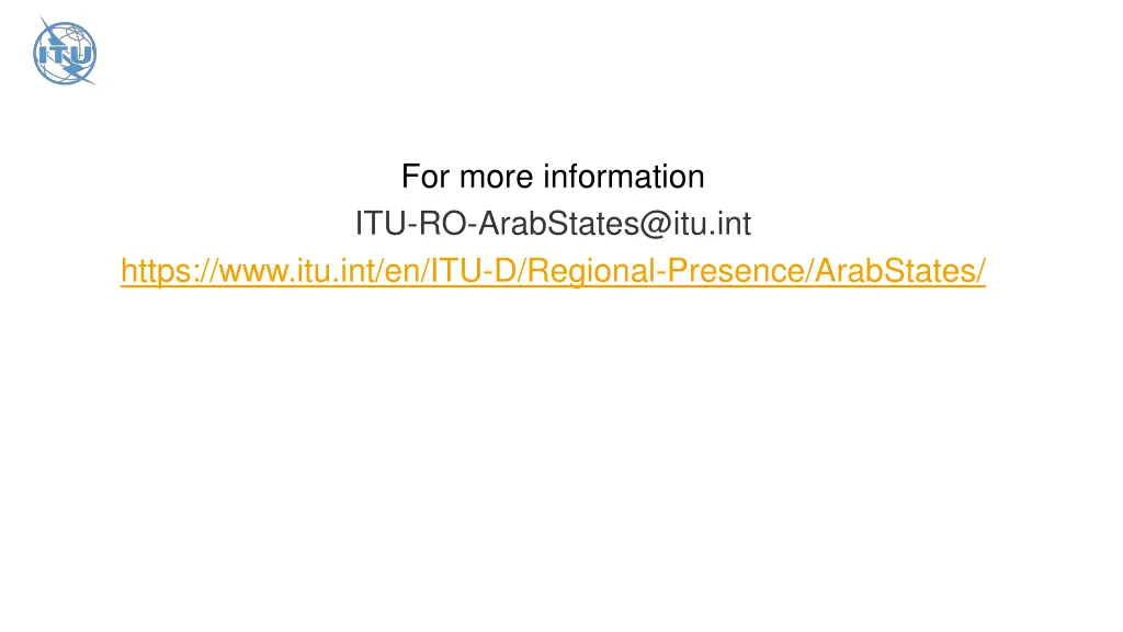 for more information itu ro arabstates@itu int