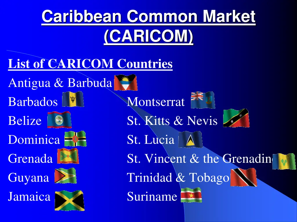 caribbean common market caricom