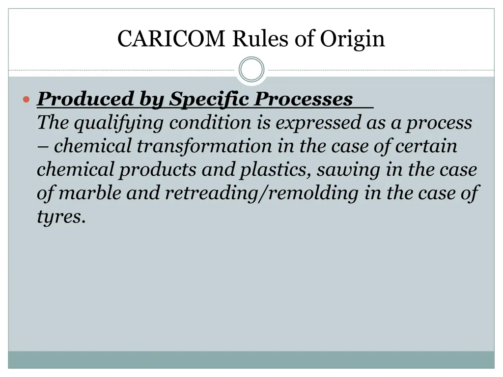 caricom rules of origin 1