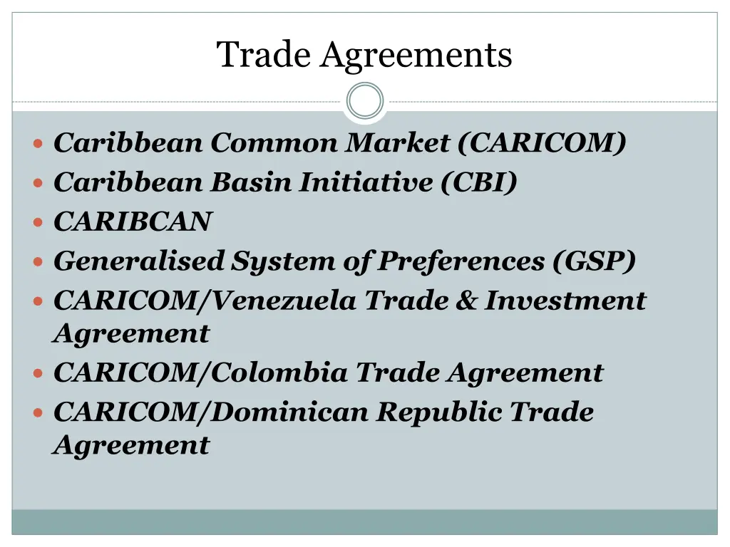 trade agreements