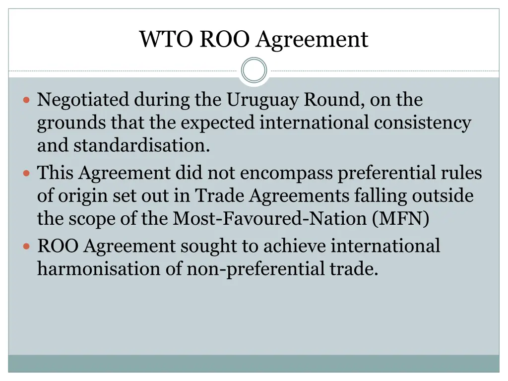 wto roo agreement