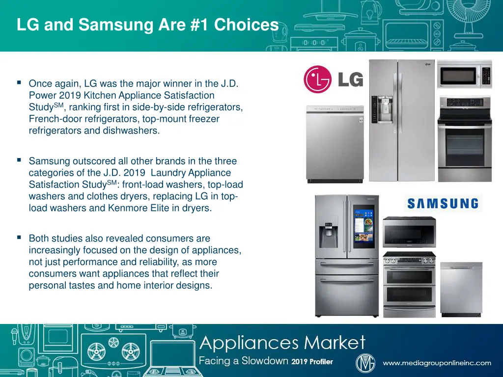 lg and samsung are 1 choices