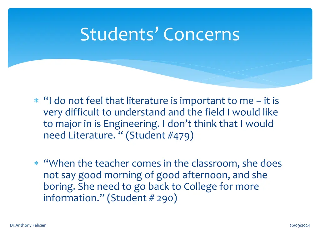 students concerns 1