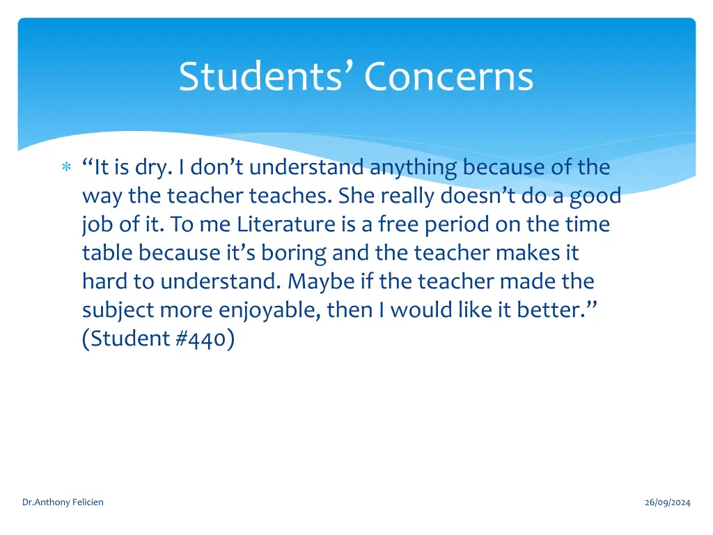 students concerns