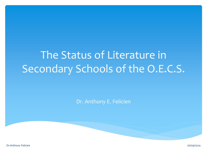 the status of literature in secondary schools