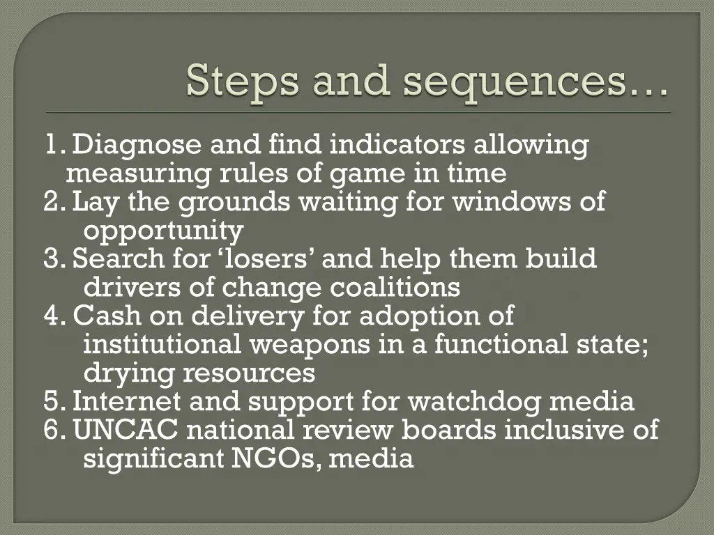 1 diagnose and find indicators allowing measuring