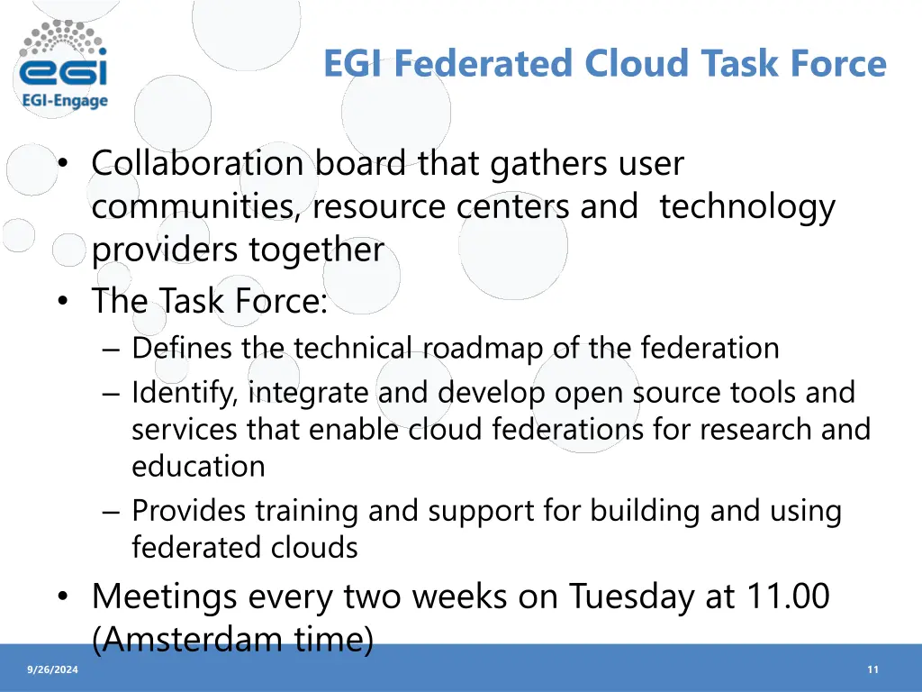 egi federated cloud task force