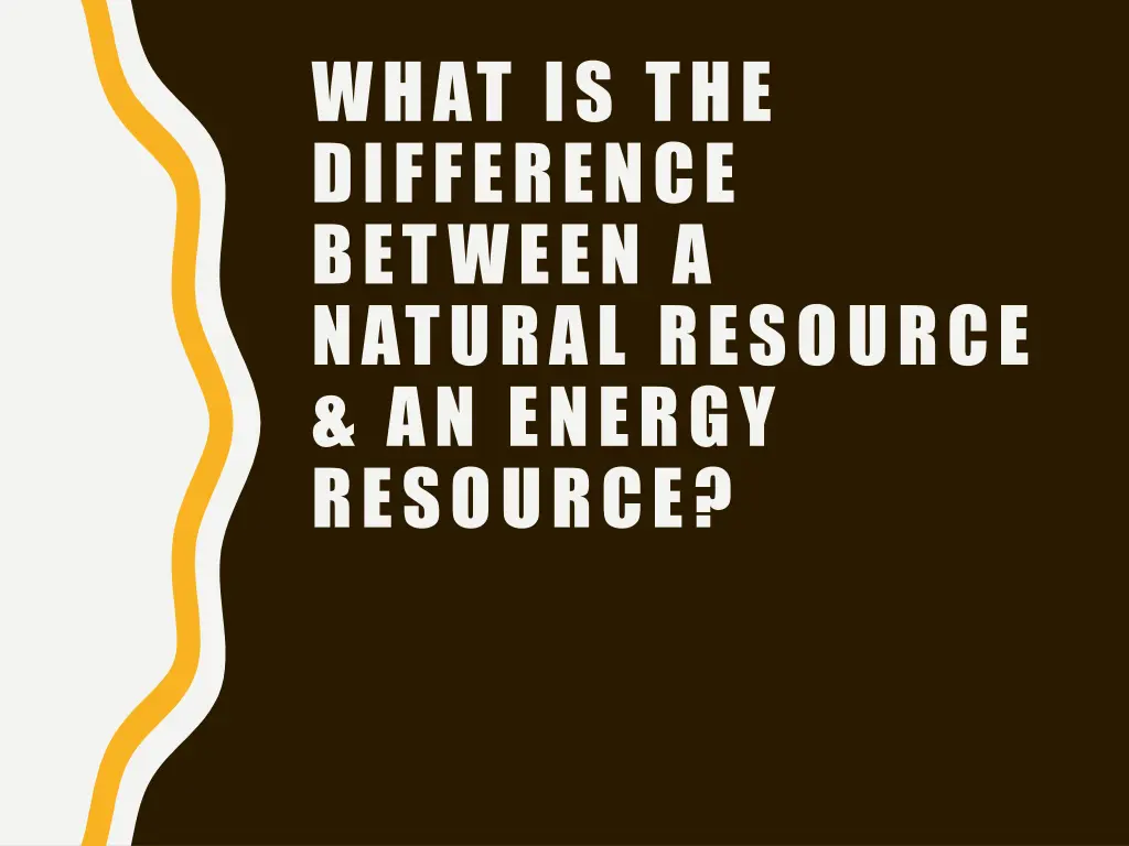 what is the difference between a natural resource