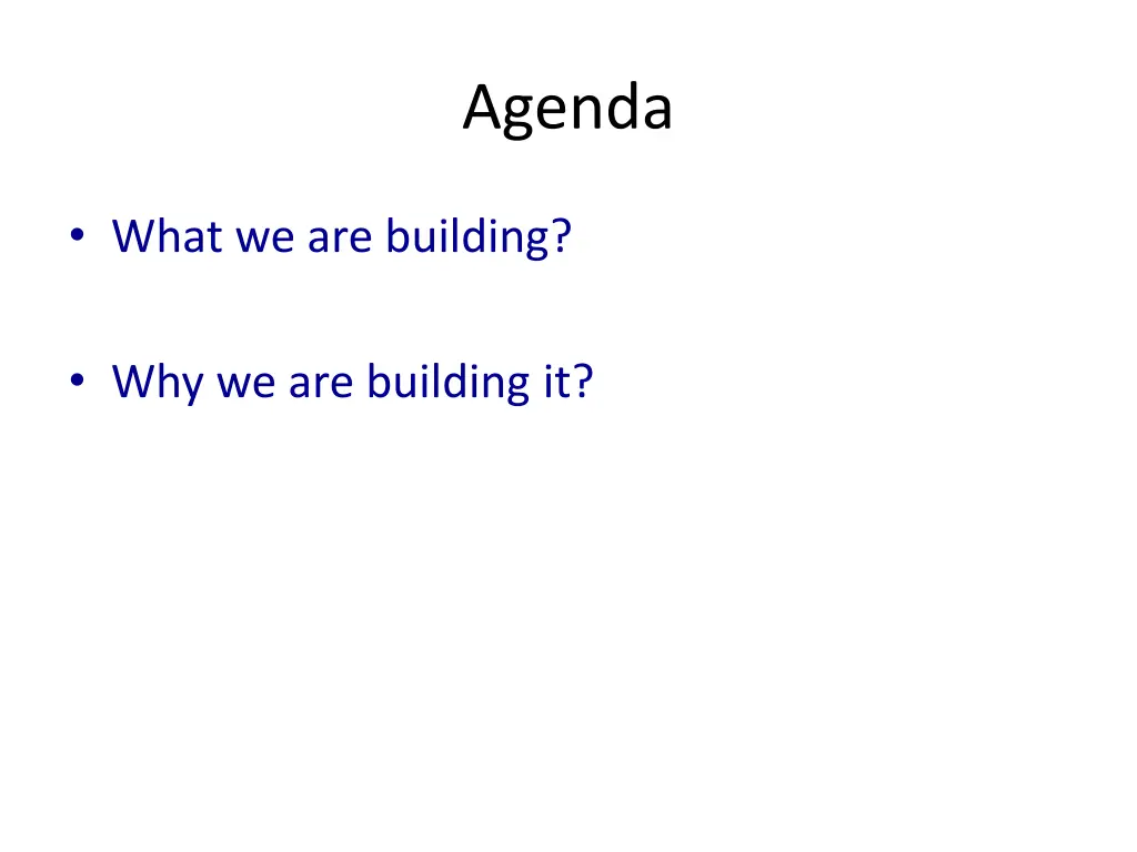 agenda 1