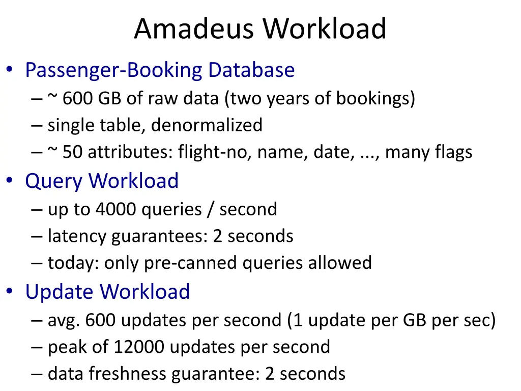 amadeus workload