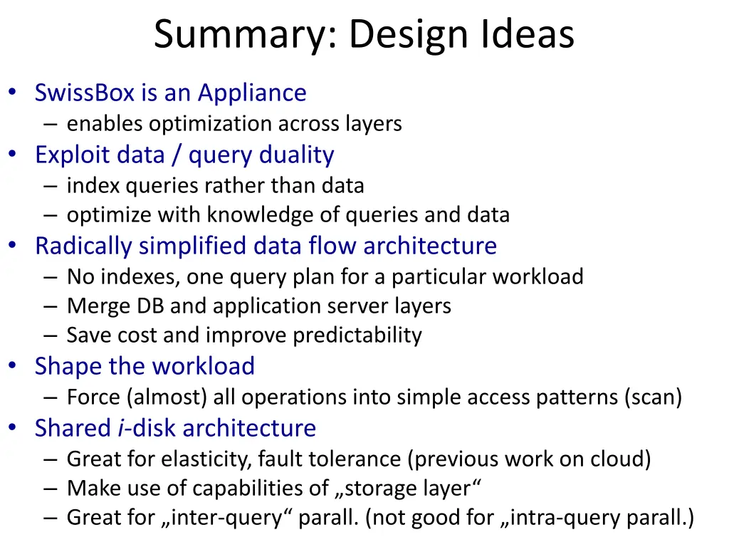 summary design ideas