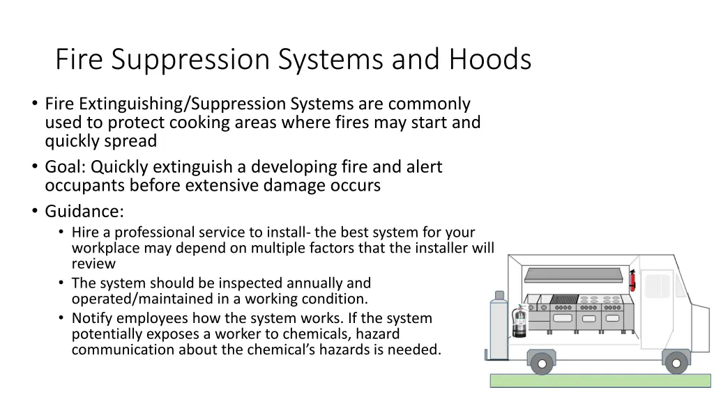 fire suppression systems and hoods