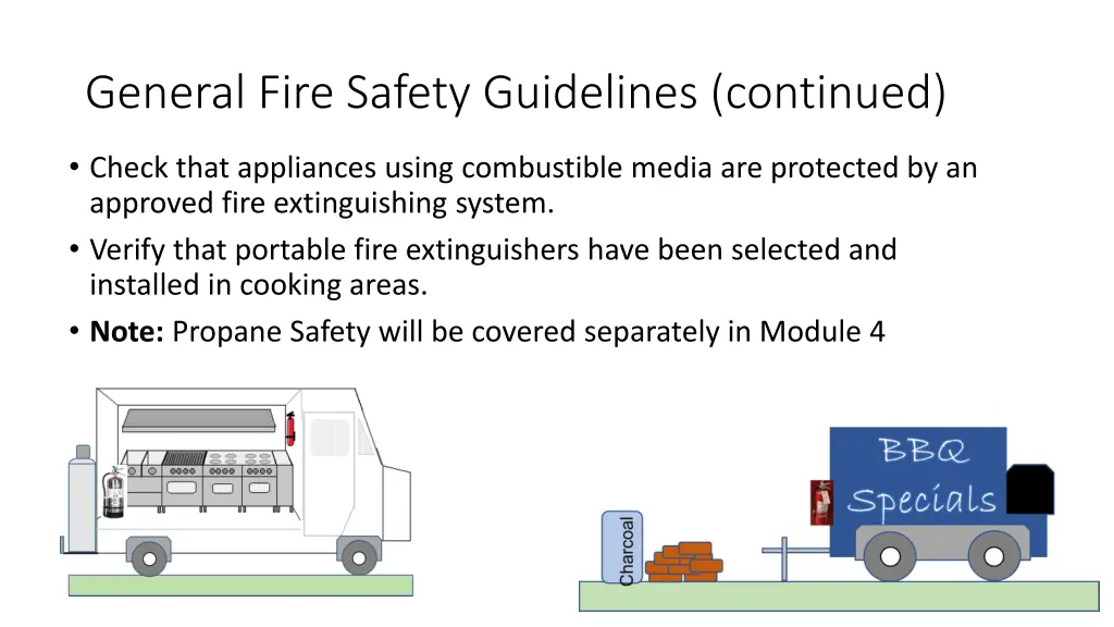 general fire safety guidelines continued