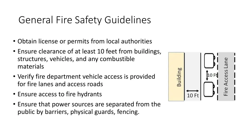 general fire safety guidelines