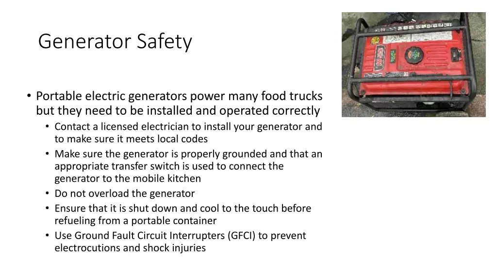 generator safety