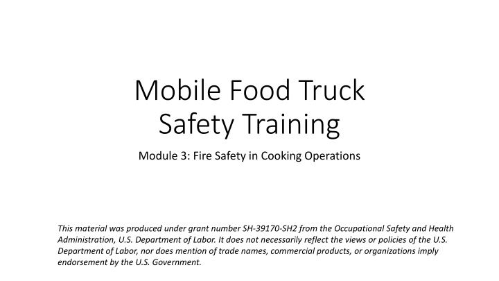 mobile food truck safety training