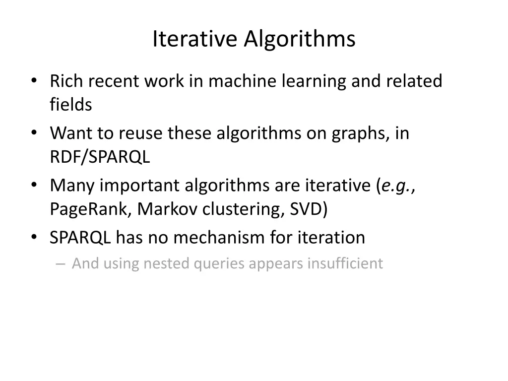 iterative algorithms