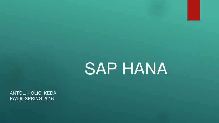 sap hana