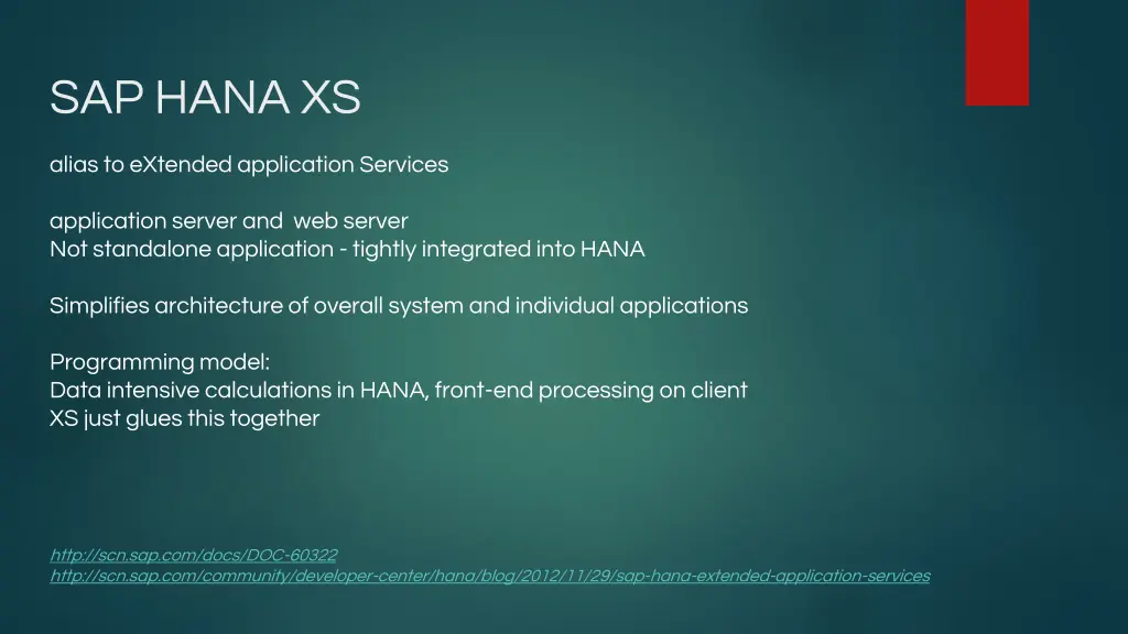 sap hana xs