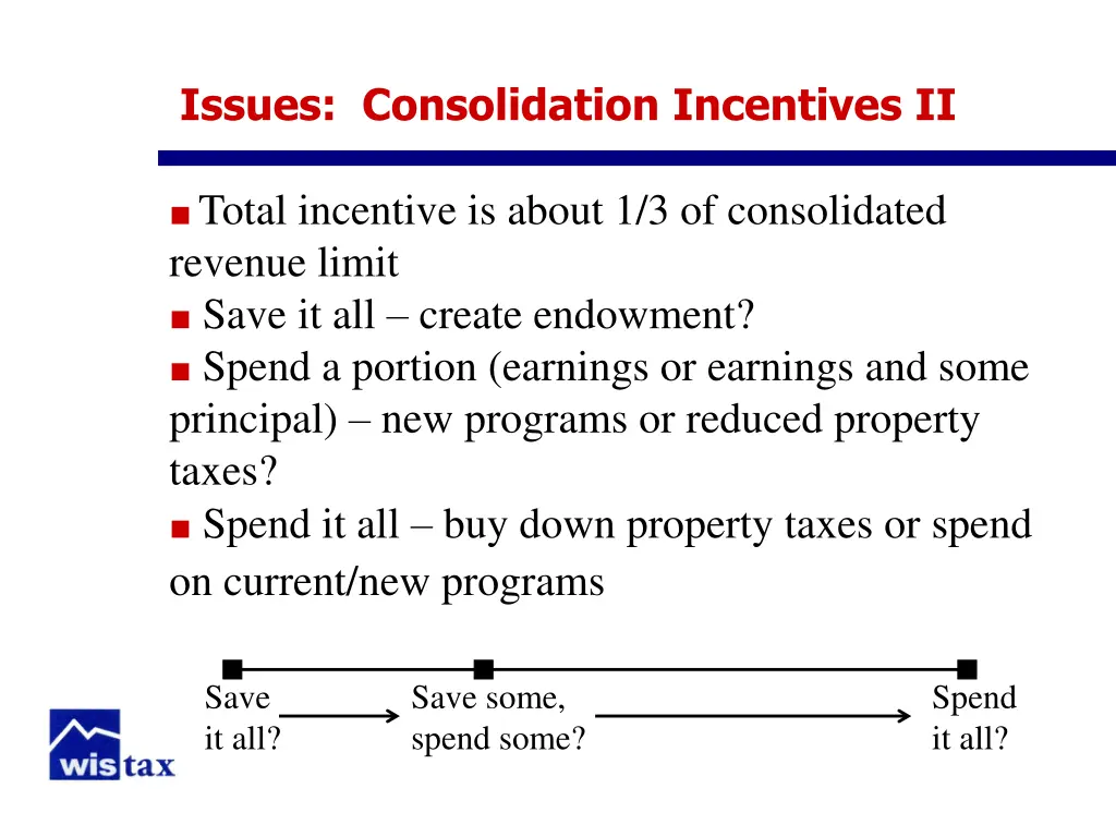 issues consolidation incentives ii