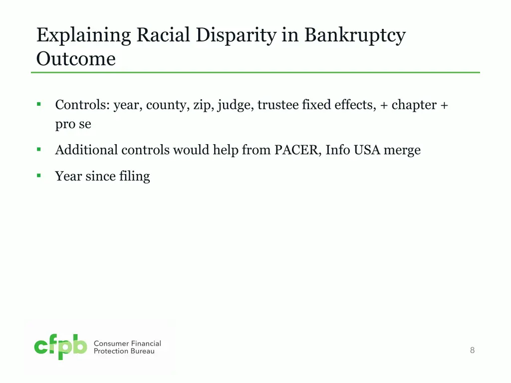 explaining racial disparity in bankruptcy outcome 4