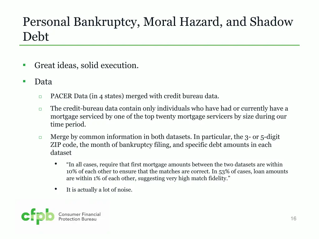 personal bankruptcy moral hazard and shadow debt 1