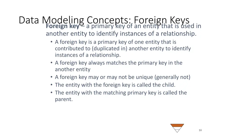 data modeling concepts foreign keys foreign