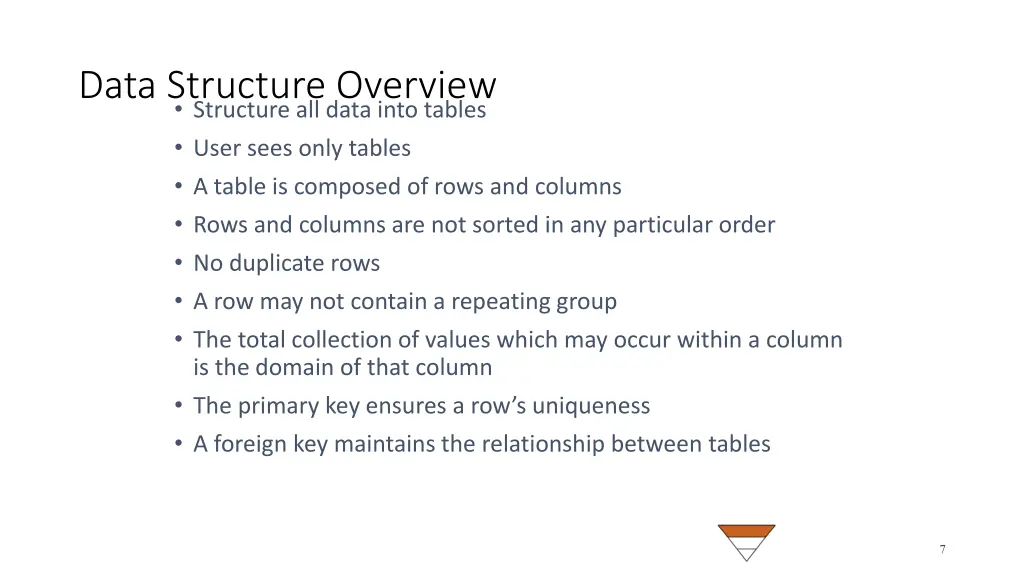 data structure overview structure all data into