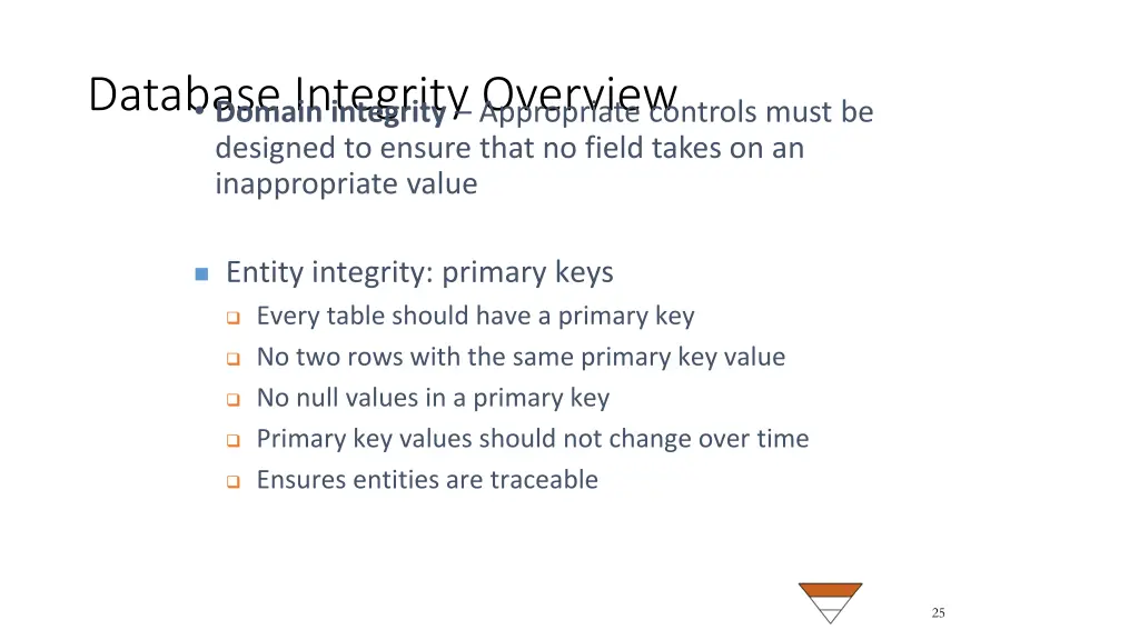 database integrity overview domain integrity