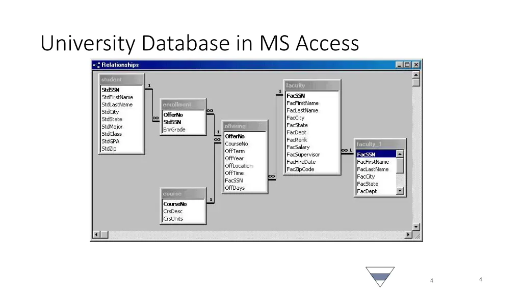 university database in ms access