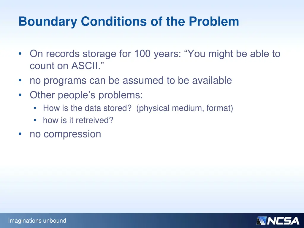 boundary conditions of the problem