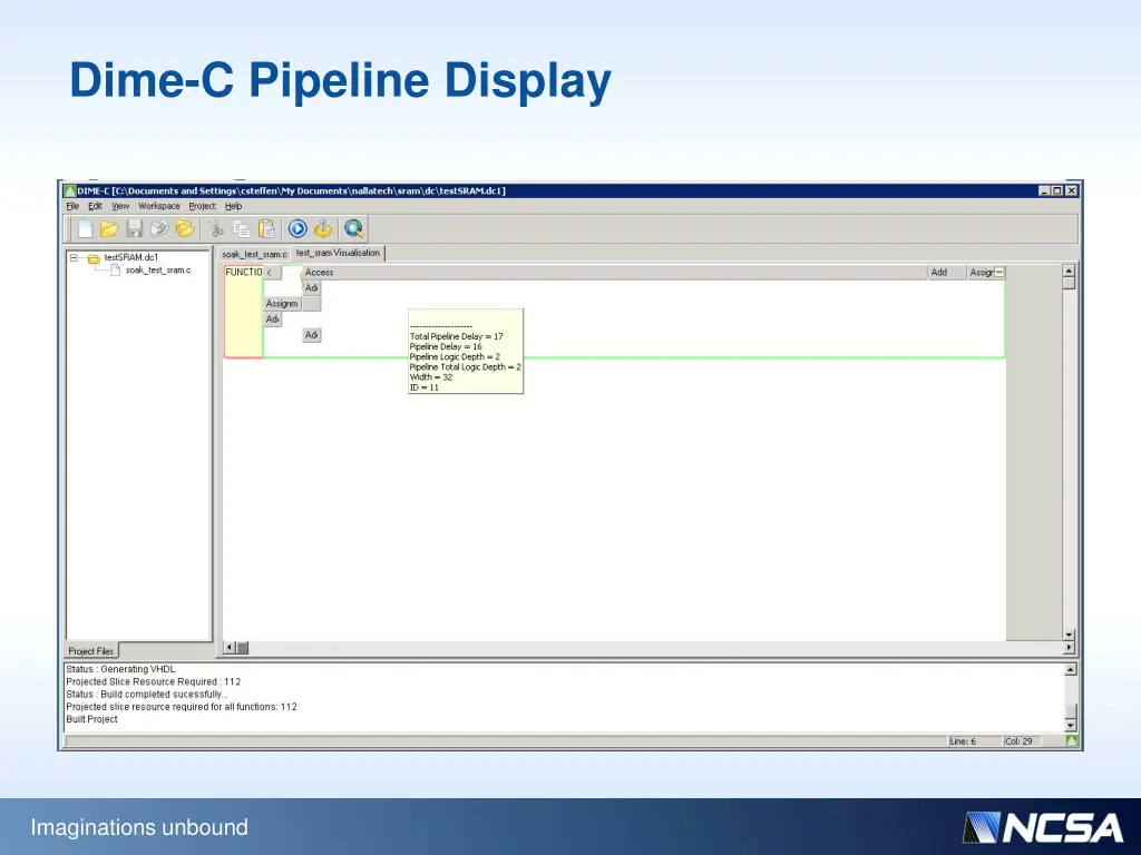 dime c pipeline display