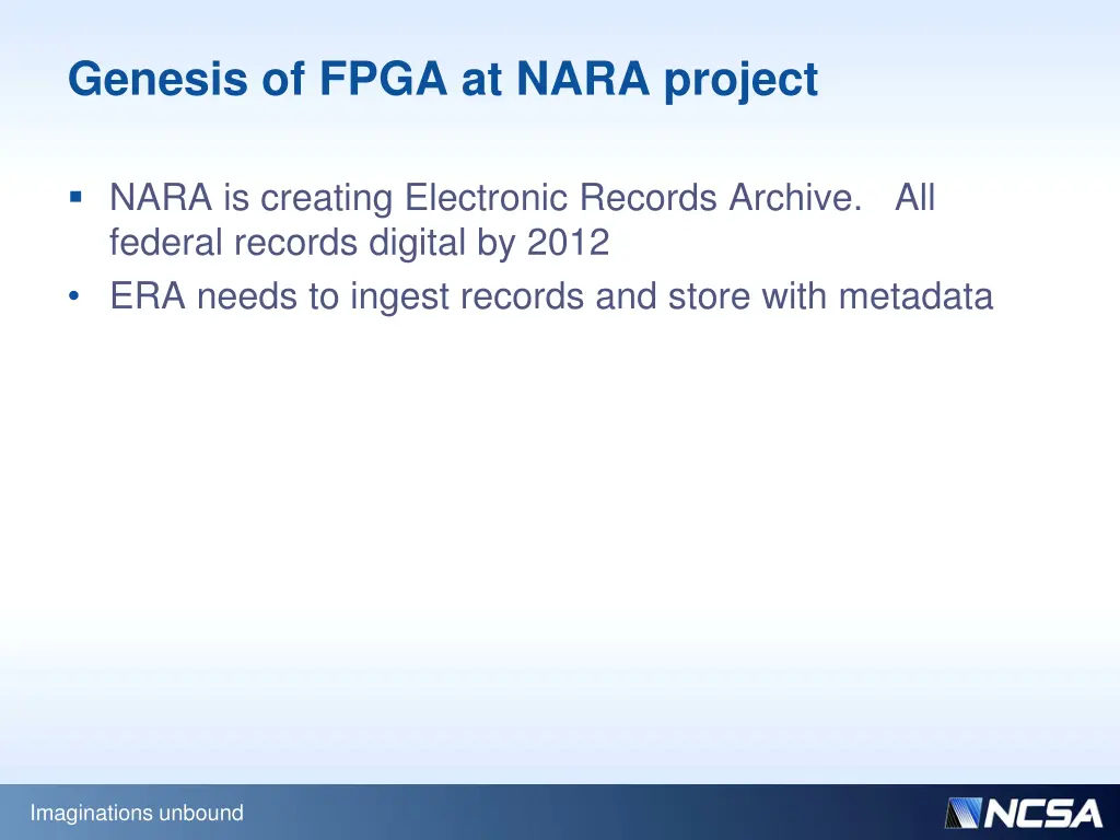 genesis of fpga at nara project