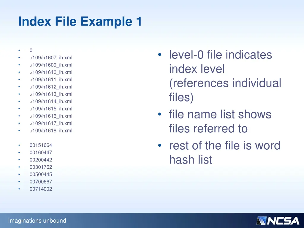 index file example 1