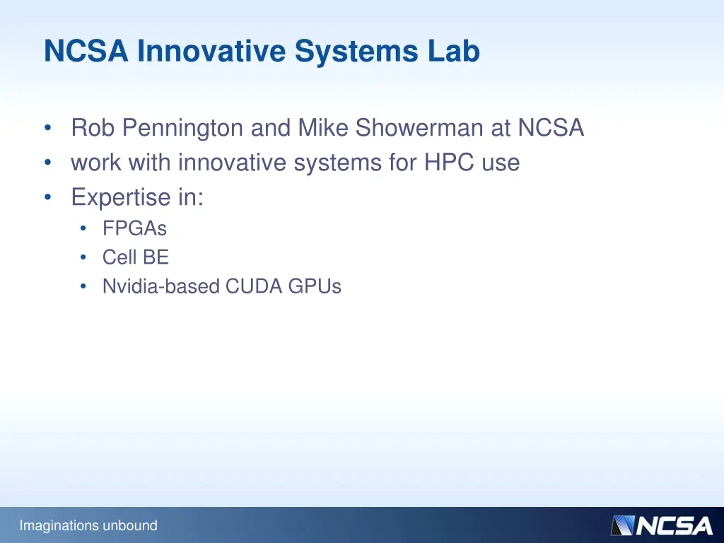 ncsa innovative systems lab