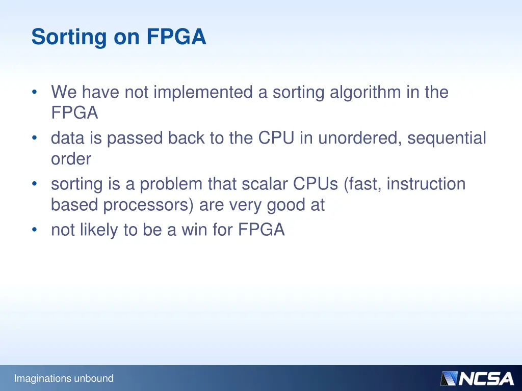 sorting on fpga