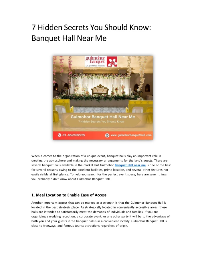 7 hidden secrets you should know banquet hall