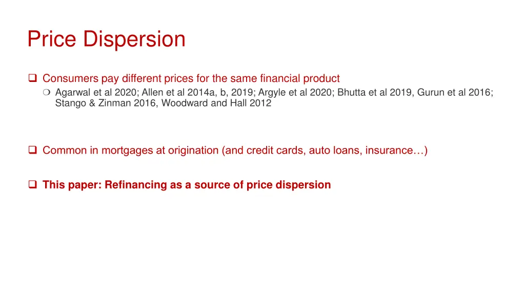 price dispersion