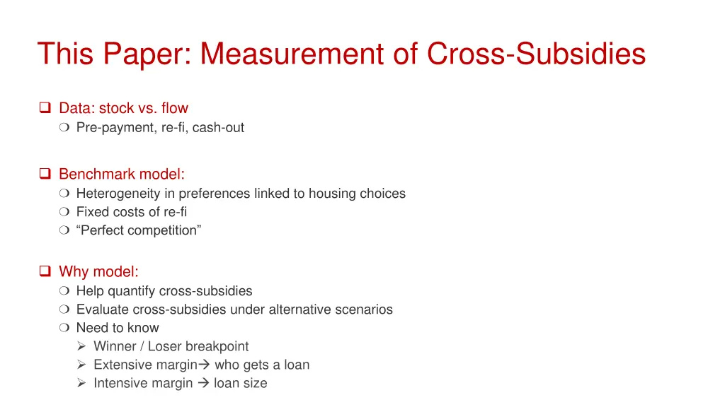 this paper measurement of cross subsidies