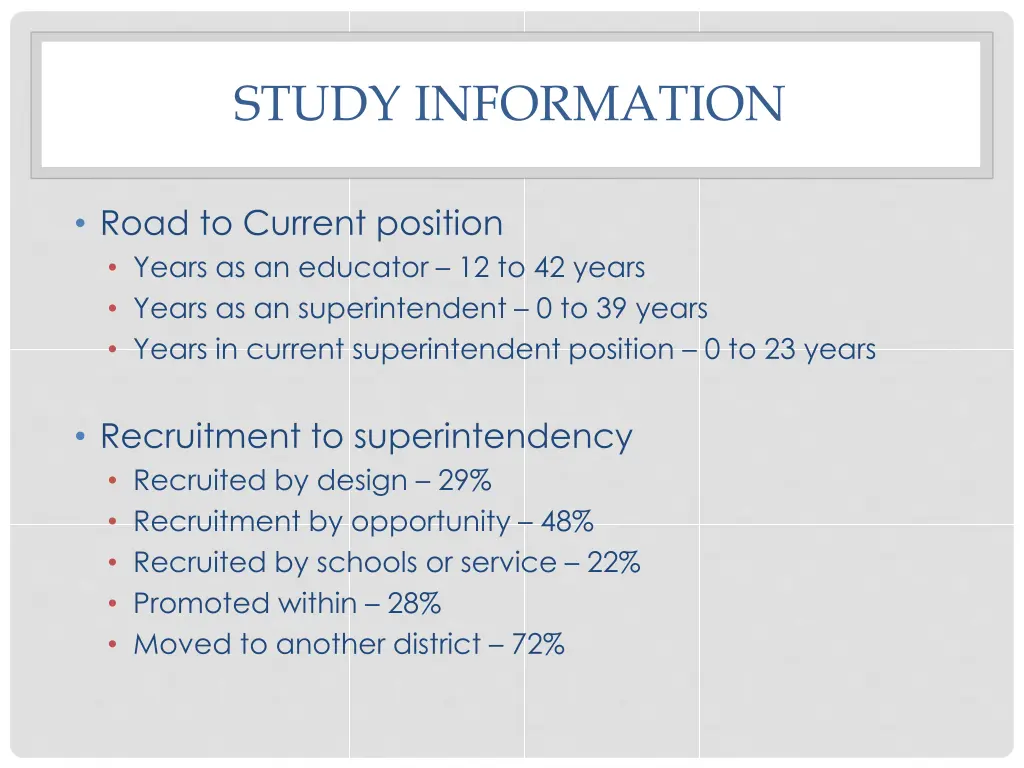 study information 1