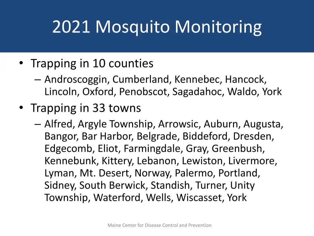 2021 mosquito monitoring