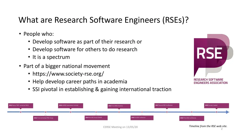 what are research software engineers rses