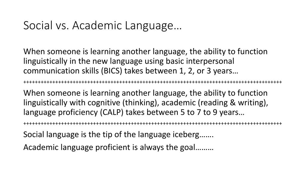 social vs academic language