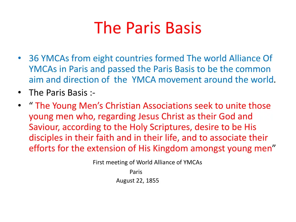 the paris basis