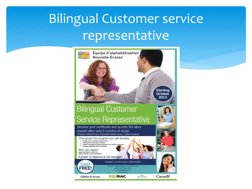 bilingual customer service representative